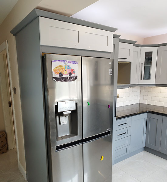 Stunning-oak-kitchen-after-Little-Greene-colour-matched-respray-in-Limerick