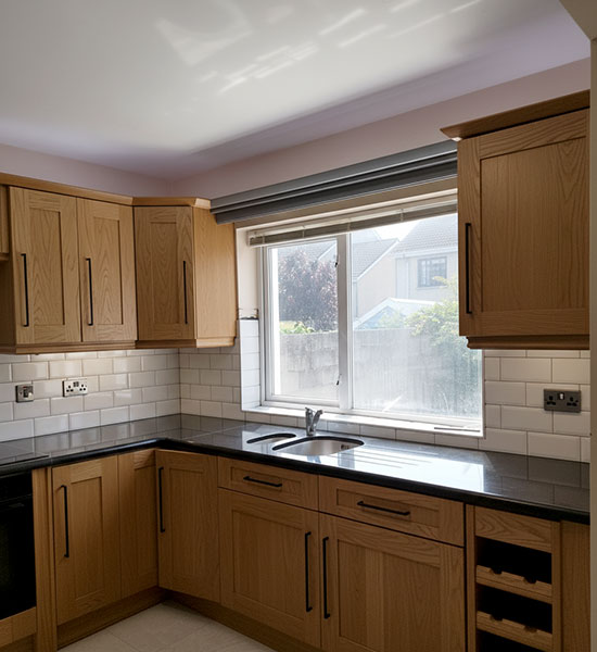 Worn-kitchen-cabinets-before-paint-respray,-Limerick