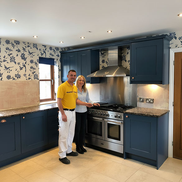 kitchen-resprayed-with-colour-match-to-farrow-and-ball-serge-paint