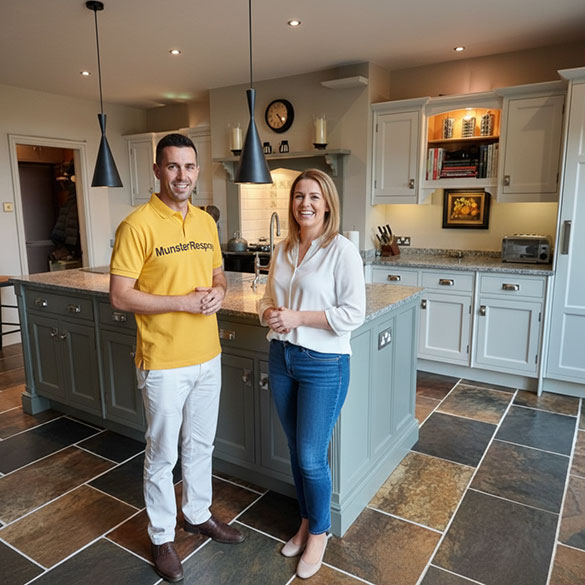 munster-respray-worker-with-customer-in-refinished-kitchen