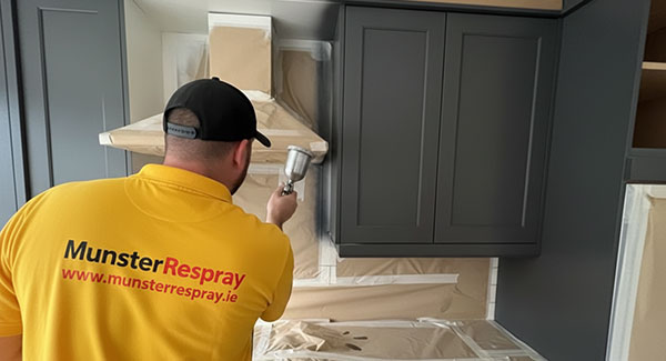 spraying-kitchen-cabinets-with-colour-match-to-ColourTrend-Templar-Grey